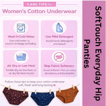 Generic Pack of_9 Women's Cotton Printed Hipster Panty (Multicolor)