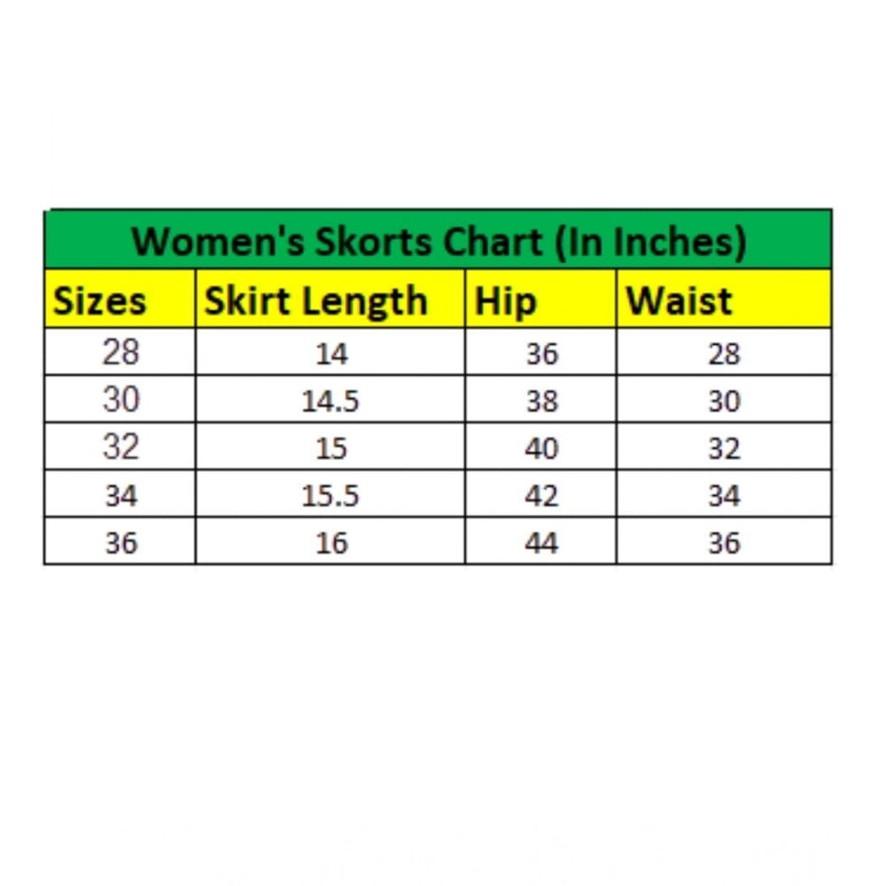 Generic Women's Denim Lycra Solid Zip Closure Skorts (Navy)